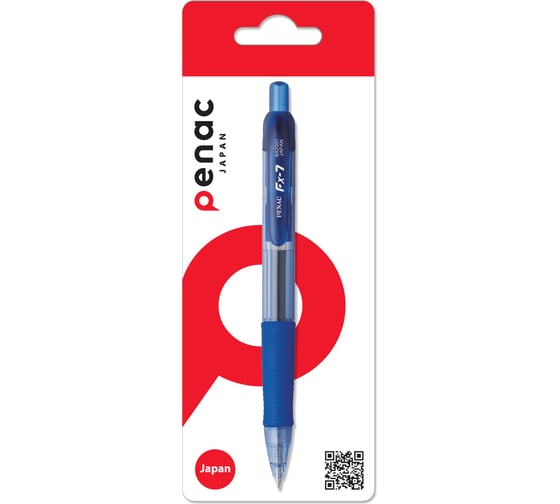 Изображение товара Гелевая автоматическая ручка Penac fx-7 0.7 мм, синяя, в блистере BA2001/41-B