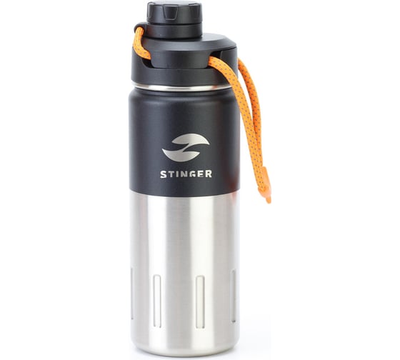 Изображение товара Термобутылка Stinger 0.5 литра, серебристо-черная HD-500-46CB