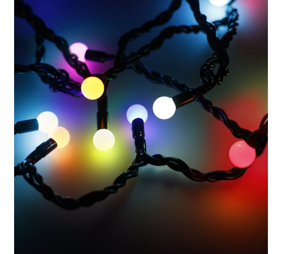 Изображение товара Светодиодная гирлянда Ardecoled ARD-BALL-CLASSIC-D13-10000-BLACK-100LED RGB 025573