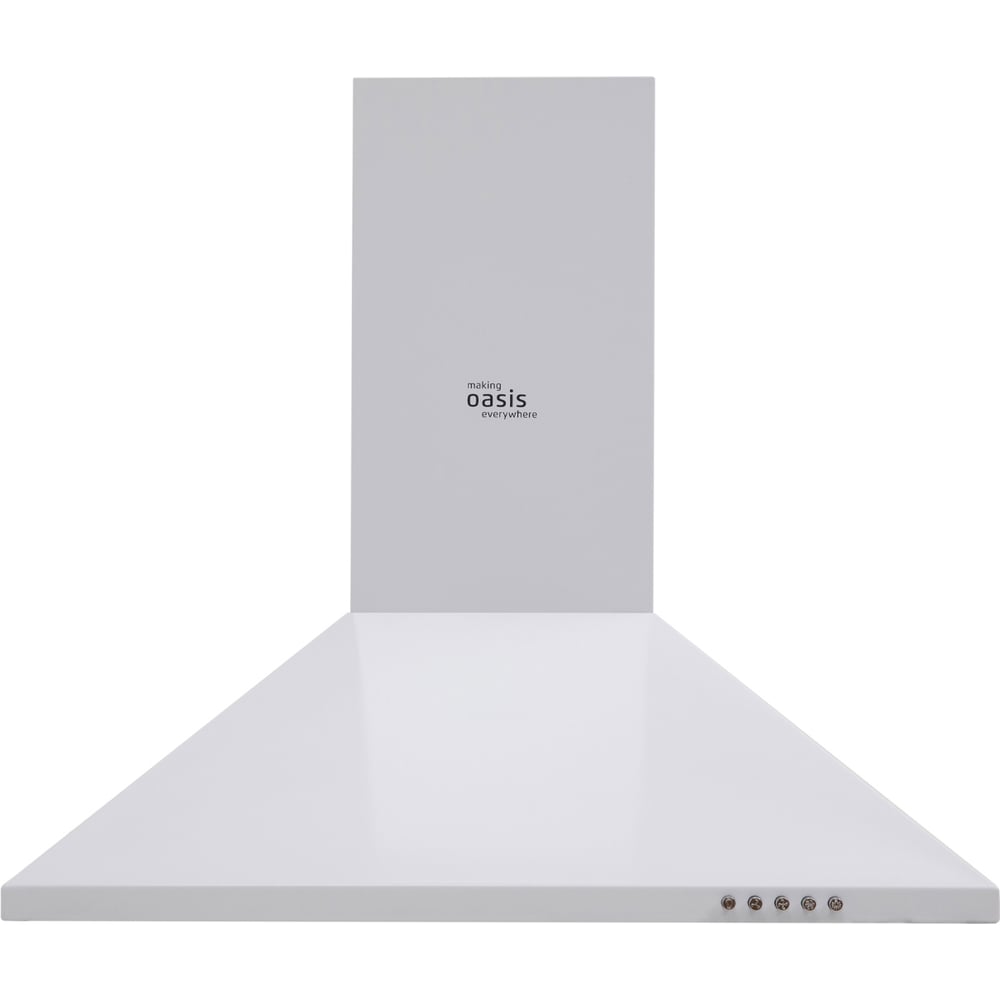 Изображение товара Кухонная вытяжка Oasis KB - 60W с отводом воздуха и режимом рециркуляции, нержавеющая сталь, белый 