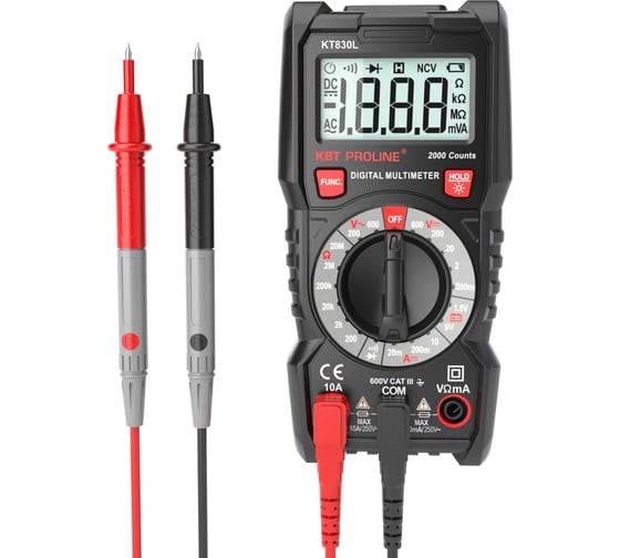 Изображение товара Цифровой мультиметр КВТ KT 830L PROLINE 79127