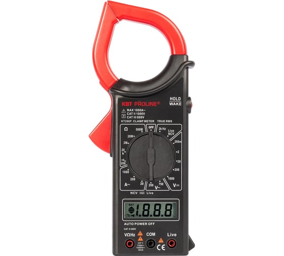 Изображение товара Цифровые токовые клещи КВТ KT 266F PROLINE 79133