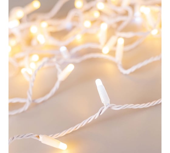 Изображение товара Светодиодная гирлянда Ardecoled ARD-STRING-CLASSIC-10000-WHITE-100LED-MILK-FLASH Warm, I 1шт 031205