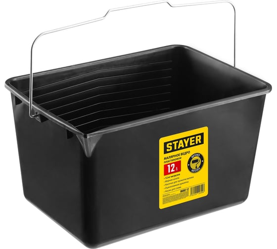 Изображение товара Малярное пластмассовое ведро 12 л, STAYER 06092-12