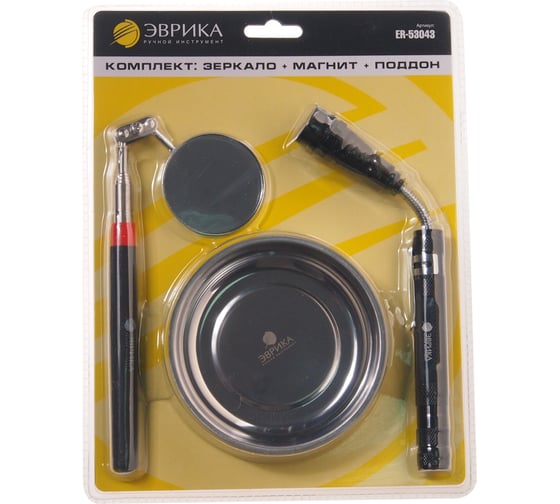 Изображение товара Набор Эврика зеркало телескоп. круглое, 50 мм./магнит телескоп. с подсветкой до 2,2 кг. ER-53043 993045