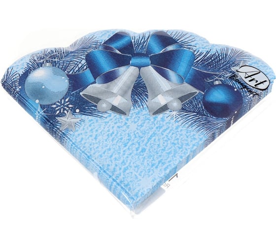 Изображение товара Бумажные 3-слойные салфетки EUROHOUSE новогодний венок 12шт/art bouguet rondo 37035