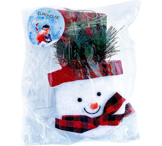 Изображение товара Новогоднее украшение из флокированной пены EUROHOUSE 23х12 см 13617