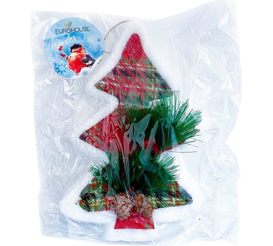 Изображение товара Новогоднее украшение из флокированной пены EUROHOUSE 13х20 см 13614