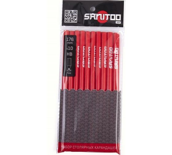 Изображение товара Набор столярных карандашей Sanitoo 10 шт. 3034