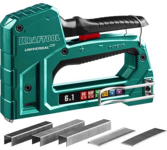 Изображение товара Алюминиевый cтеплер 53 (6-14мм)/140 (8-14мм)/13/ 53F/300/500 KRAFTOOL Universal-HD 3188