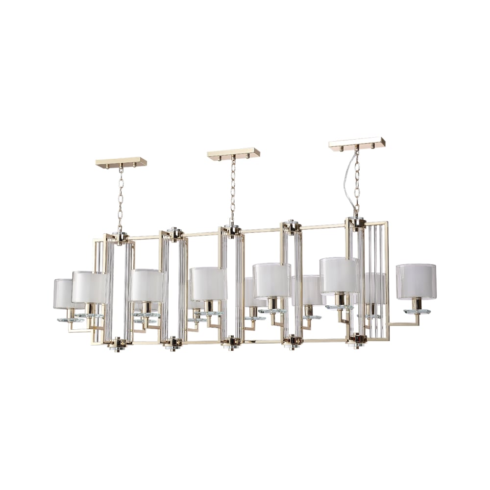 Изображение товара Подвесная люстра Crystal lux NICOLAS SP12 L1600 GOLD/WHITE