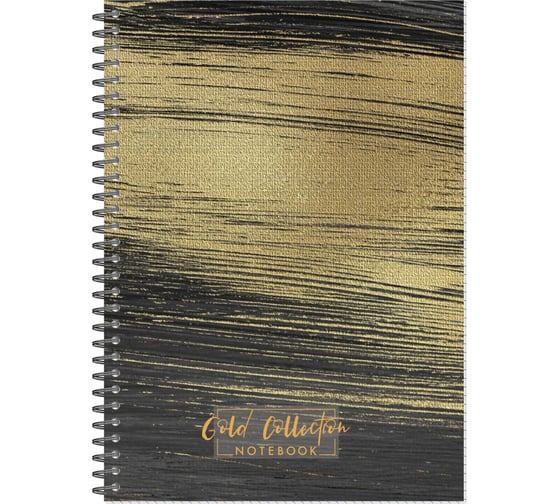 Изображение товара Бизнес-тетрадь Attache Selection А4 96 листов, gold collection клетка, спираль, картон, черный 1834217