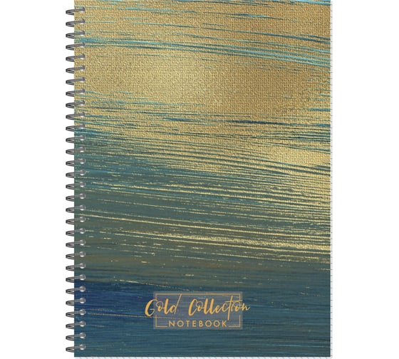 Изображение товара Бизнес-тетрадь Attache Selection А4 96 листов, selection gold collection клетка, спираль, картон, голубой 1834216