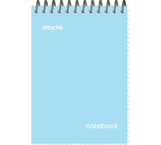 Изображение товара Блокнот Attache акварель гребень картон А6 40 листов, голубой 1561989