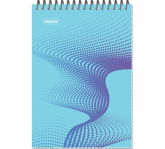 Изображение товара Блокнот Attache А5,80 листов, клетка, металлический гребень, цветная обложка forma, в ассортименте 1657540