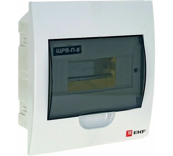 Изображение товара Распределительный встраиваемый щит EKF ЩРв-П-8 IP40 пластиковый pb40-v-8