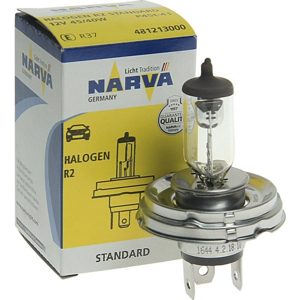 фото Автолампа narva r2 45 40 p45t-41 halogen 12v 1 10 100 481213000