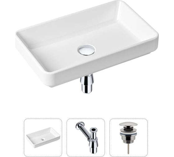 Изображение товара Накладная раковина для ванной Lavinia Boho Bathroom Sink Slim в комплекте 3 в 1 21520112