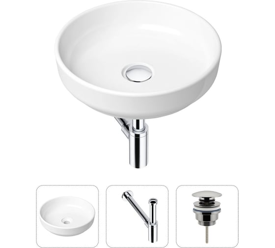 Изображение товара Накладная раковина для ванной Lavinia Boho Bathroom Sink Slim в комплекте 3 в 1 21520168