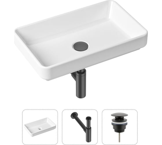 Изображение товара Накладная раковина для ванной Lavinia Boho Bathroom Sink Slim в комплекте 3 в 1 21520146