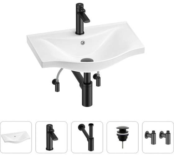 Изображение товара Раковина для ванной Wellsee Bisouв наборе 5 в 1 201005132