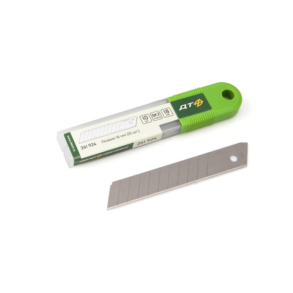 Изображение товара Лезвия сегментированные 18 мм, 10 шт - Дело техники 261924