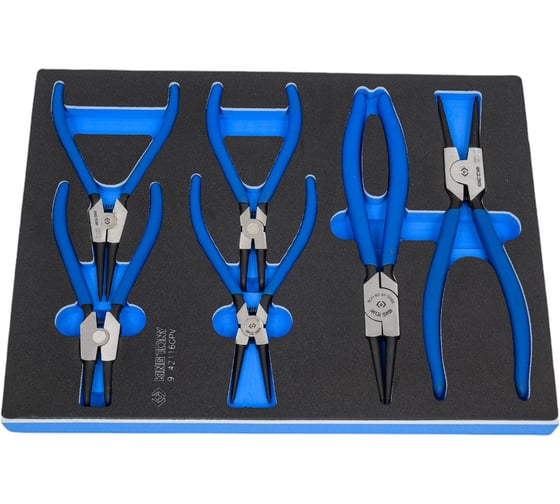 Изображение товара Набор съемников стопорных колец KING TONY ложемент, 6 предметов 9-42116GPV