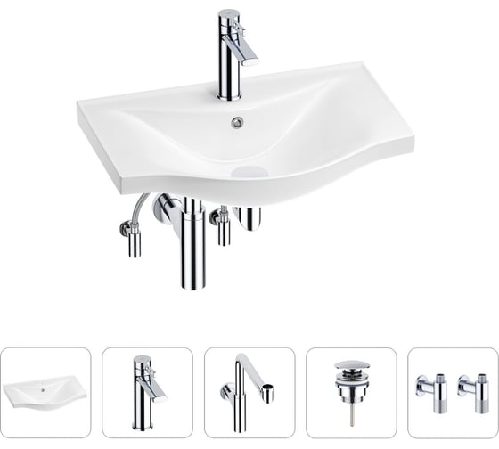 Изображение товара Раковина для ванной Wellsee Bisouв наборе 5 в 1 201005171