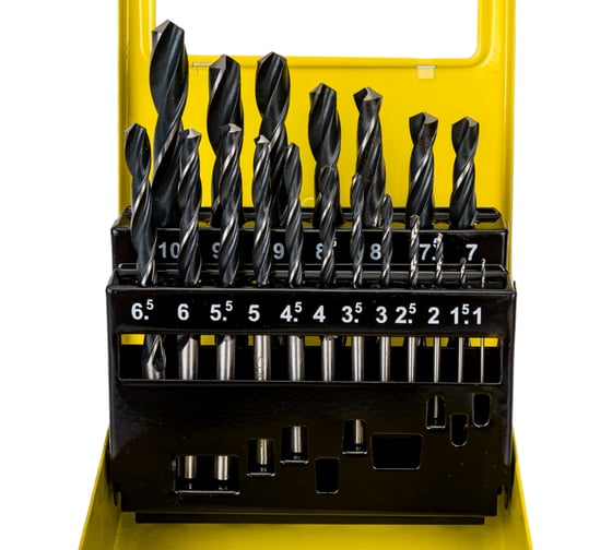 Изображение товара Набор сверл по металлу Professional 1-10 мм, HSS-R, сталь М2, 19 шт. STAYER 29602-H19-M_z01