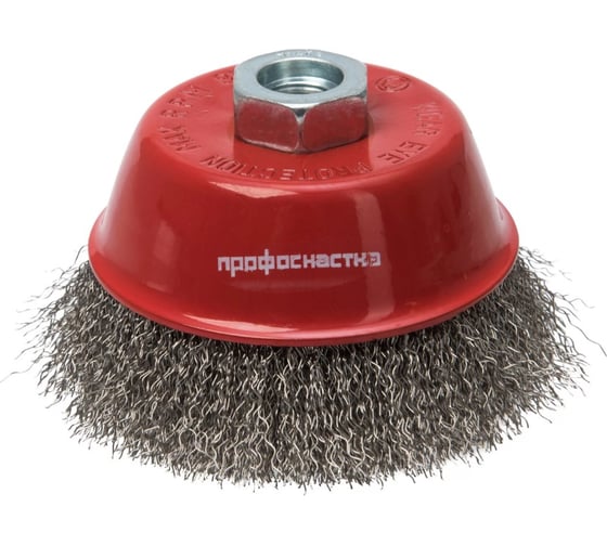Изображение товара Щетка чашечная Эксперт № 509 для УШМ (проволока из нержавеющей стали, 125 мм, М14) Профоснастка 20801009