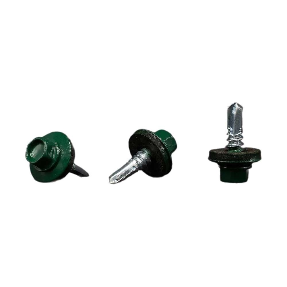 Изображение товара Кровельные саморезы BOWT RAL 6005 5.5x19 мм 300 шт для металлических кровельных покрытий