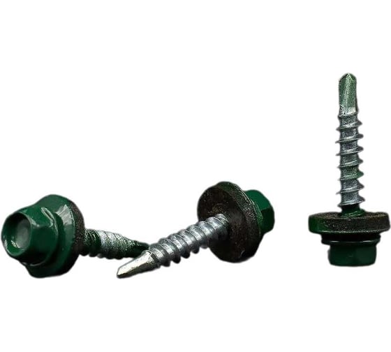 Изображение товара Кровельные саморезы BOWT ral 6005, 4.8x28 мм, 300 шт. R02749