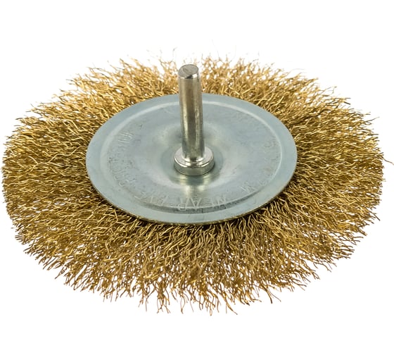 Изображение товара Щетка для дрели плоская VIRA с хвостовиком металлическая 100 мм 573100