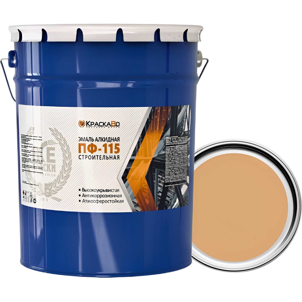 Изображение товара Эмаль Краска Во ПФ-115 строительная бежевая 25 кг