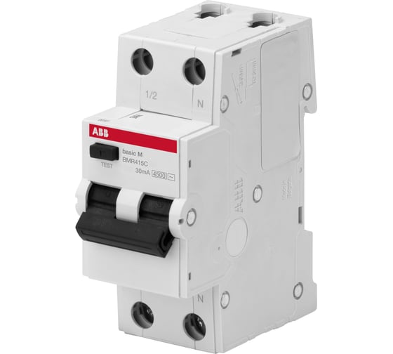 Изображение товара Автоматический выключатель ABB 1P+N 32А C 4.5kA 30мA AC BMR415C32 2CSR645041R1324