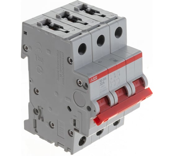 Изображение товара Рубильник ABB 3п SD203 32A рычаг красный 2CDD283101R0032