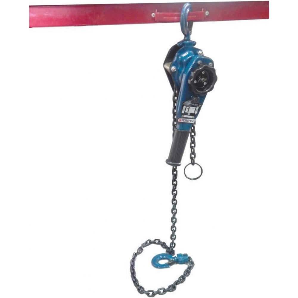 Подвесная трещоточная лебедка Forsage механическая подвесная лебедка с фиксацией цепи натяжения 2т длина цепи 3м forsage f tr9020