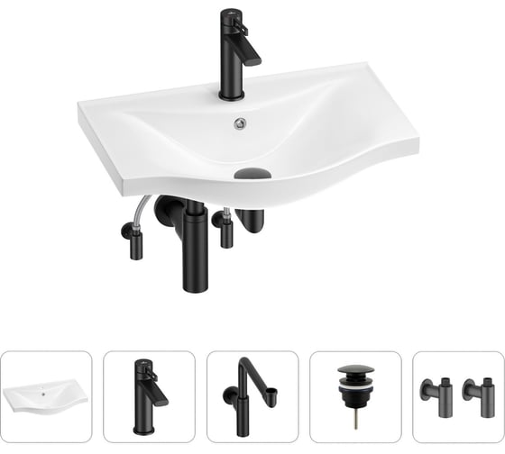 Изображение товара Раковина для ванной Wellsee Bisouв наборе 5 в 1 201005172