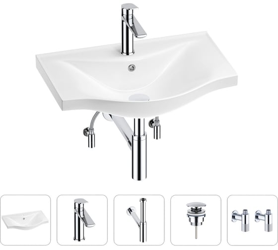 Изображение товара Раковина для ванной Wellsee Bisouв наборе 5 в 1 201005206