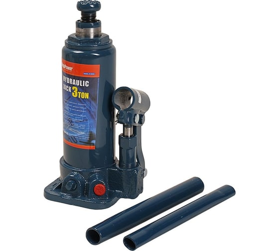 Изображение товара Гидравлический бутылочный домкрат MEGAPOWER 3т с клапаном M-90304