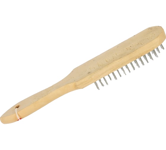 Изображение товара Металлическая 6-рядная щетка деревянная ручка Калибр 00000041887