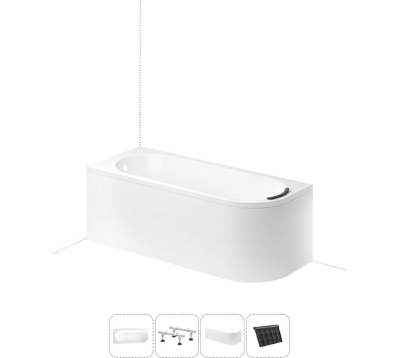 Изображение товара Акриловая ванна, комплект 4 в 1 Lavinia Boho Art II 170х72,5 S2-371317PL