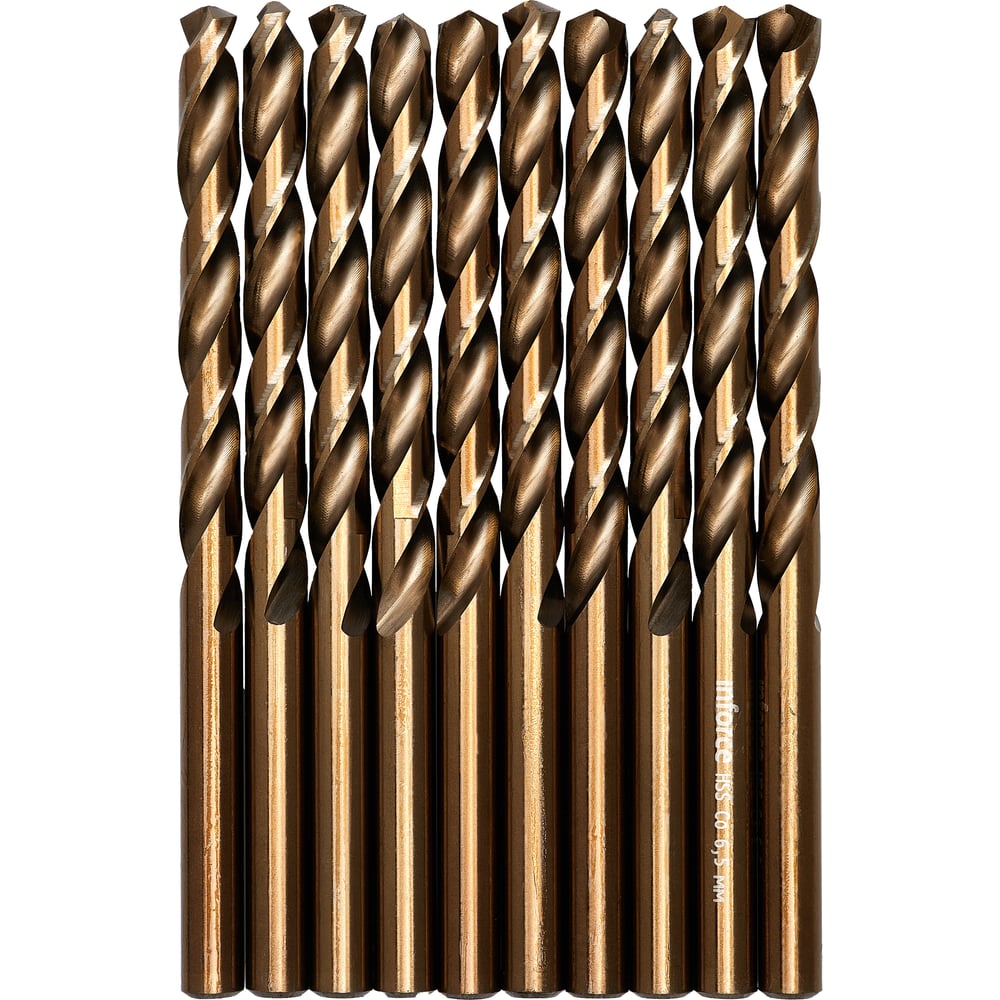 Изображение товара Сверло по металлу HSS-CO 6.5 мм 101 мм 10 шт от Inforce
