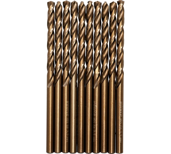 Изображение товара Сверло по металлу HSS-CO (10 шт/уп; 3.5x70x39 мм) Inforce 11-01-443