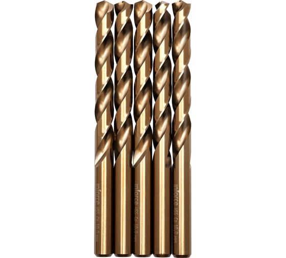 Изображение товара Сверло по металлу HSS-CO (5 шт/уп; 10x133x87 мм) Inforce 11-01-453