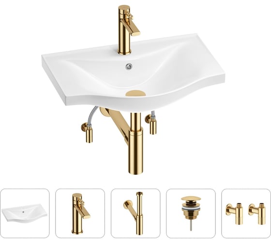 Изображение товара Раковина для ванной Wellsee Bisouв наборе 5 в 1 201005163