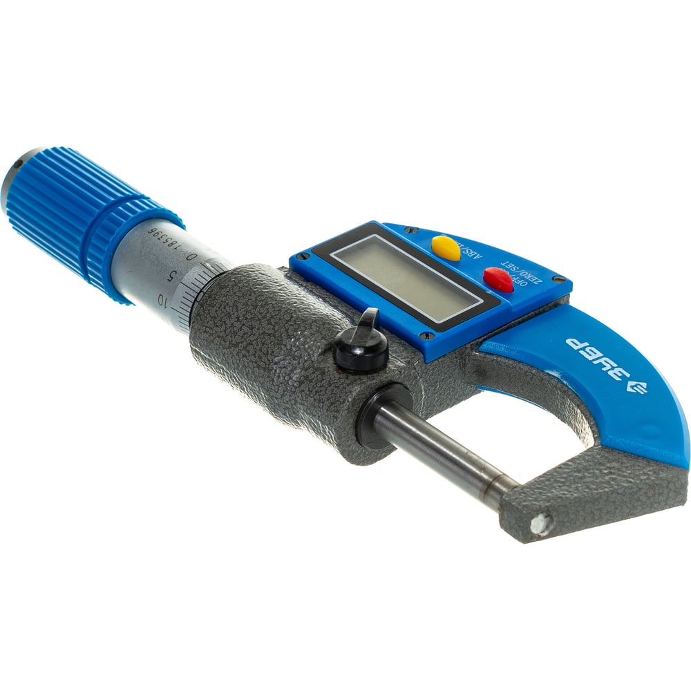 Изображение товара Гладкий цифровой микрометр, МКЦ 25, диапазон 0-25мм, шаг измерения 0,001мм Зубр "ЭКСПЕРТ" 34482-25_z01