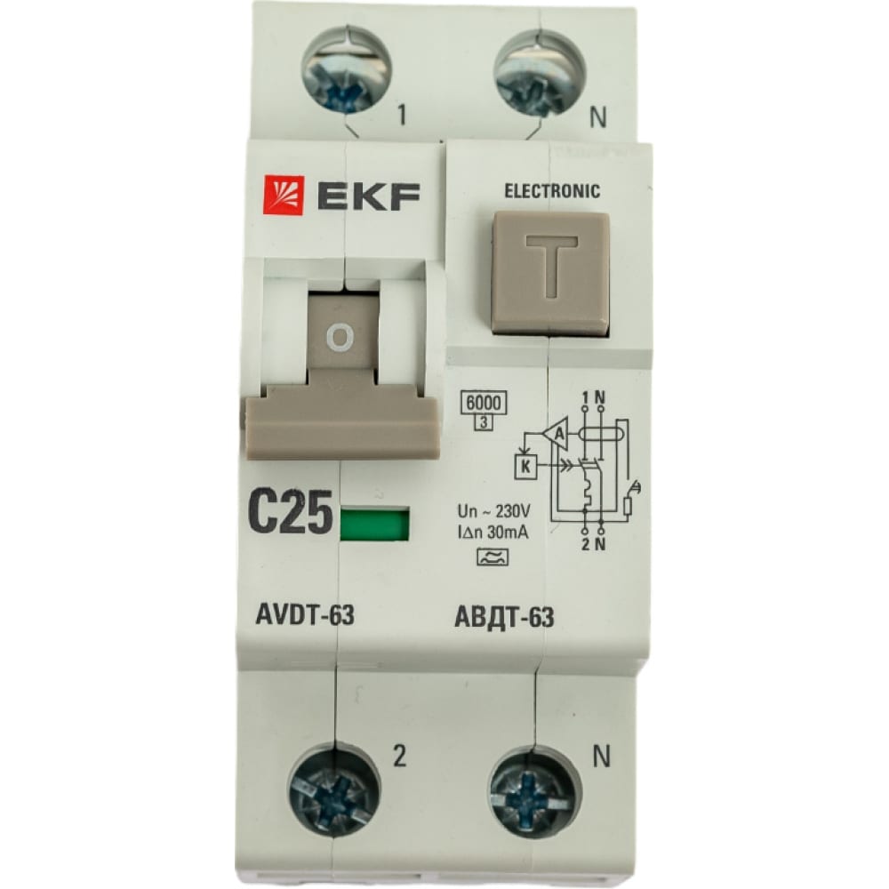 Дифференциальный автоматический выключатель EKF дифференциальный автоматический выключатель tdm electric авдт 64 25 с 30 ма sq0205 0006