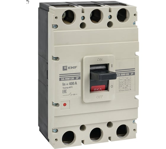 Изображение товара Автоматический выключатель EKF ВА-99М 630/400А 3 полюса 50кА mccb99-630-400m
