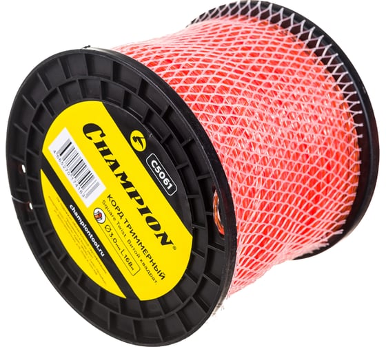 Изображение товара Корд триммерный Square Twist DUO, нож для отреза (3 мм; 168 м) Champion C5061